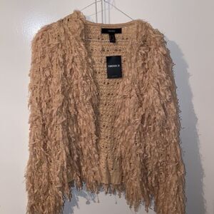 Tan Sweater Cardigan Jacket Knit medium NEW​​​​